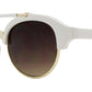 Wholesale - 8524 - Retro Fashion Steampunk Horn Rimmed Half Lens Sunglasses - Dynasol Eyewear