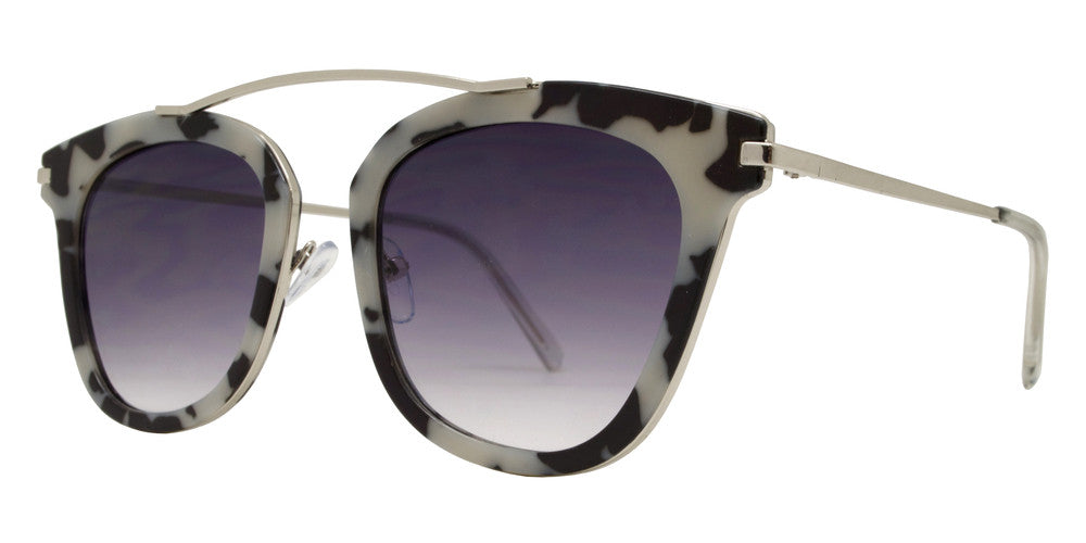 Wholesale - 8559 - Modern Horn Rimmed Plastic Sunglasses with No Bridge - Dynasol Eyewear