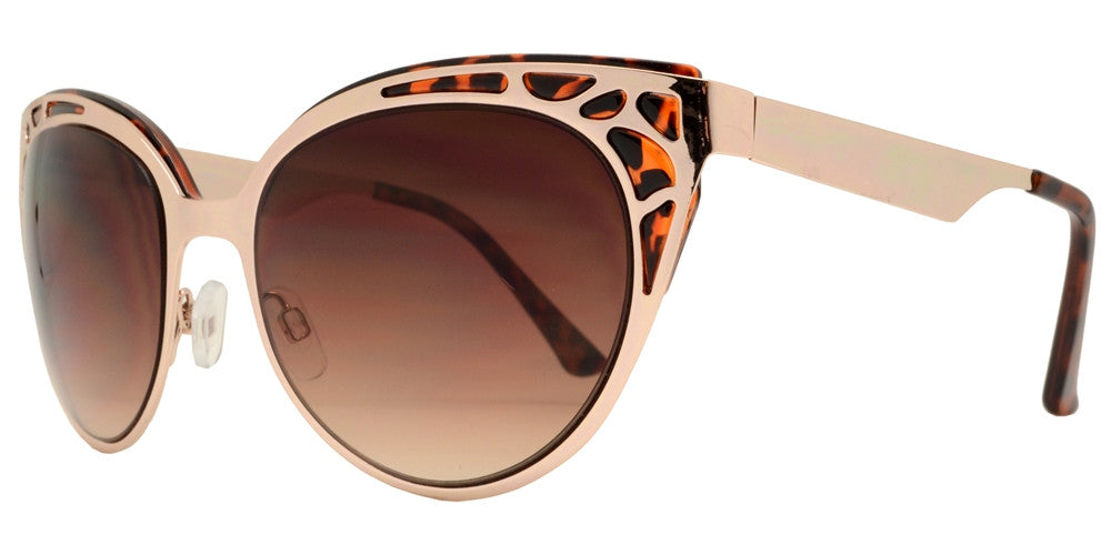 Wholesale - 8569 - Women's Metal Cat Eye Bulk Sunglasses - Dynasol Eyewear