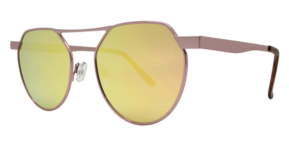 Wholesale - 8594 - Round Shape Retro Sunglasses with Flat Lens - Dynasol Eyewear