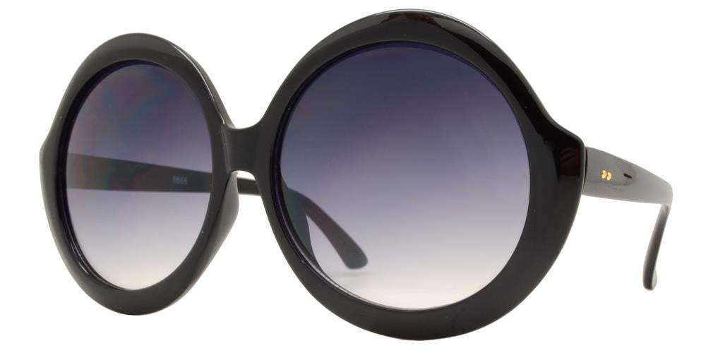 Wholesale - 8666 - Oversize Round Thick Frame Sunglasses - Dynasol Eyewear