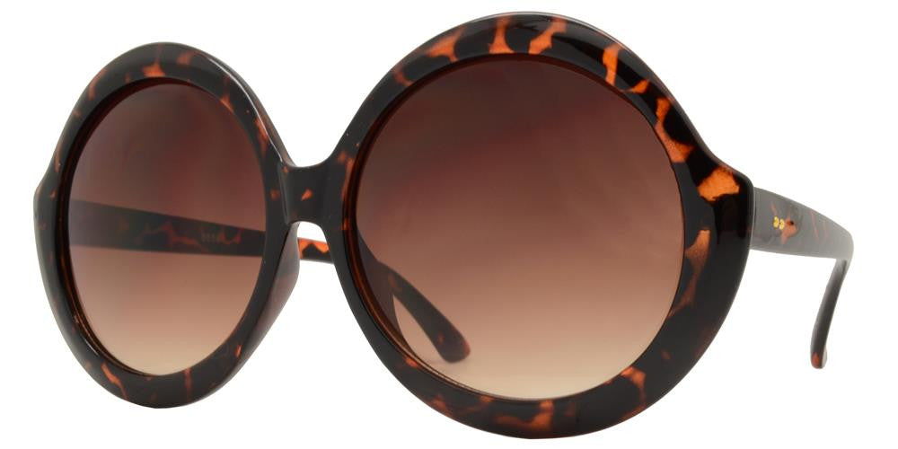 Wholesale - 8666 - Oversize Round Thick Frame Sunglasses - Dynasol Eyewear
