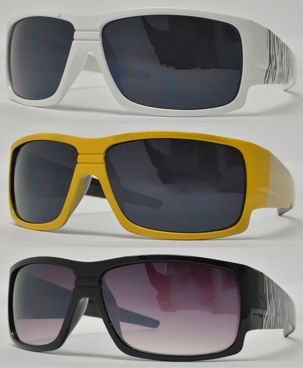 8690 - Plastic Sports Full Wrap Sunglasses