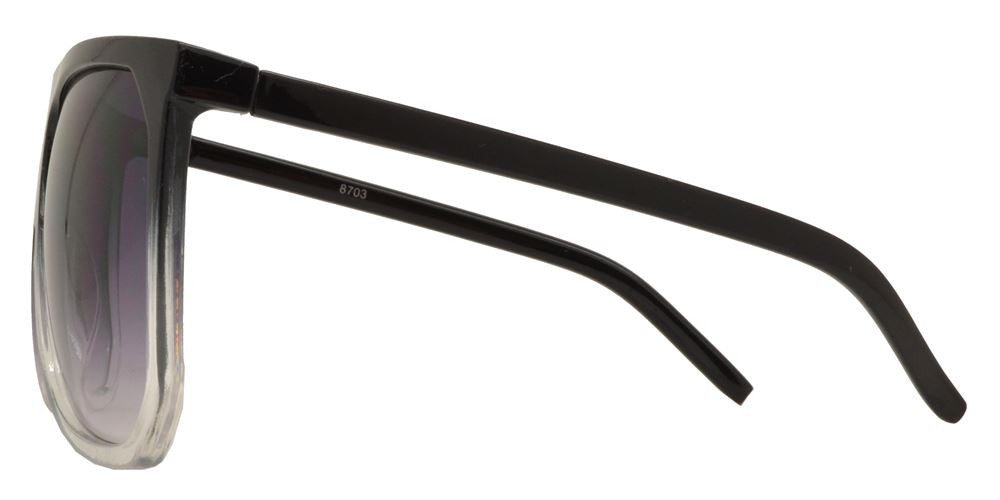 Wholesale - 8703 - Large Square Flat Top Plastic Sunglasses - Dynasol Eyewear