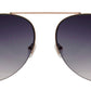 Wholesale - 8720 - Rimless Metal Oval Shaped Sunglasses with Brow Bar - Dynasol Eyewear