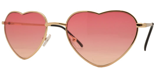 Wholesale - 8738 - Women's Metal Heart Sunglasses with Spring Hinge - Dynasol Eyewear