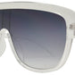 Wholesale - 8808 - Large Chunky One Piece Shield Flat Top Plastic Sunglasses - Dynasol Eyewear