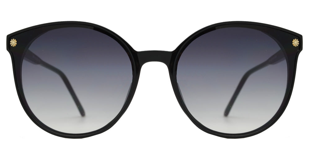 Wholesale - 8838 - Plastic Horn Rim Sunglasses with Flower Accent - Dynasol Eyewear