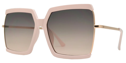 Wholesale - 8855 - Square Flat Lens Plastic Sunglasses - Dynasol Eyewear