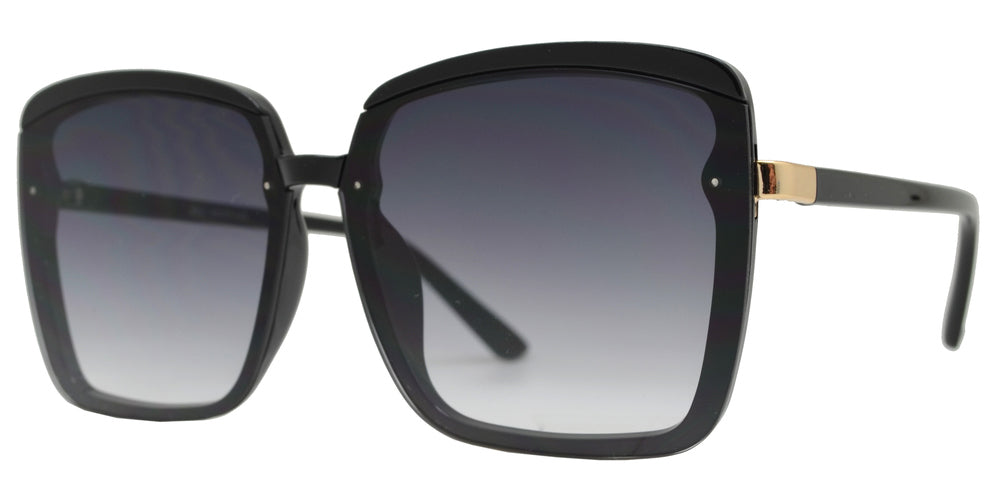 Wholesale - 8862 - Rimless Flat Lens Plastic Sunglasses - Dynasol Eyewear