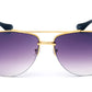 8936 - Semi Rimless Aviator Metal Sunglasses