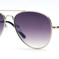 8941 Mixed - Metal Flat Lens Aviator Sunglasses Assorted Colors