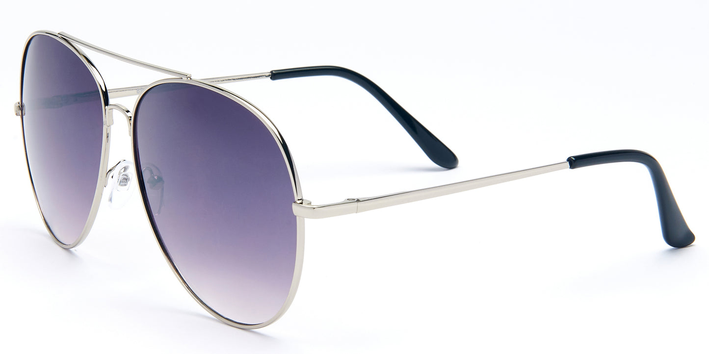 8942 Mixed - Oversize Metal Aviator Sunglasses Assorted Colors