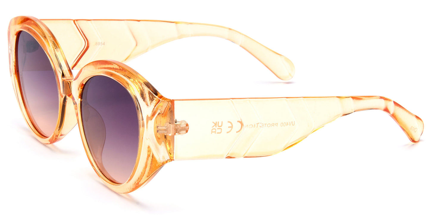 8954 - Fashion Plastic Oval Sunglasses