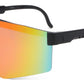9016 - Plastic One Piece Sports Rimless Sunglasses