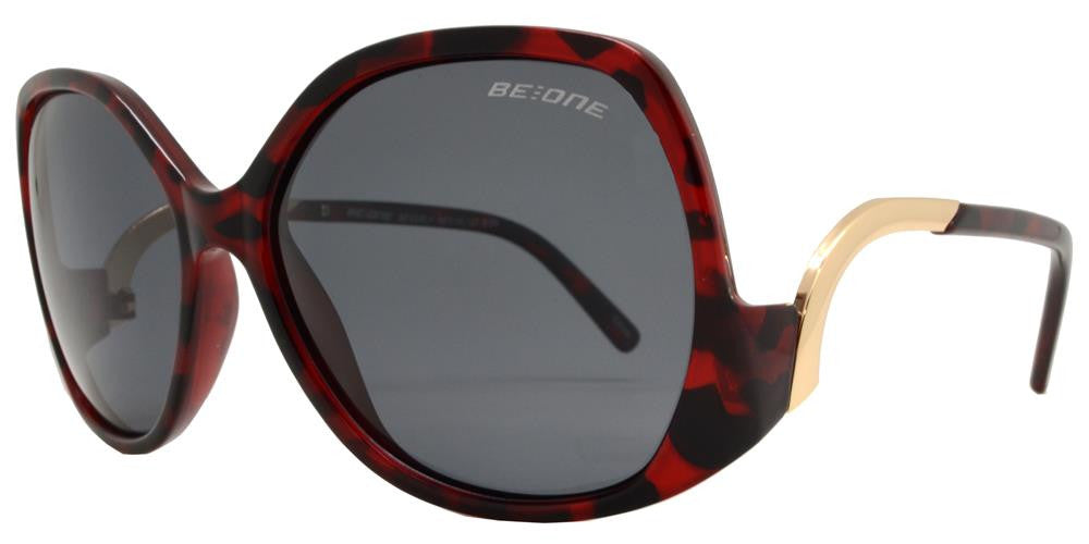 Wholesale - PL Beverly - Polarized Women Butterfly Frame with Curved Temple Plastic Sunglasses - Dynasol Eyewear