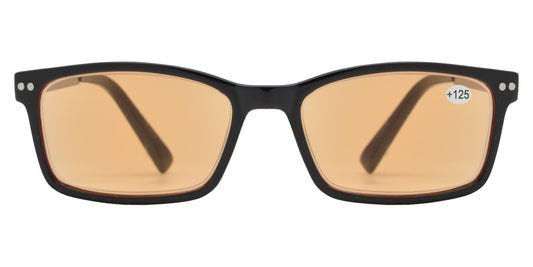 Wholesale - CRS 1019 +125 - Rectangular Plastic Computer Tinted Reading Glasses - Dynasol Eyewear