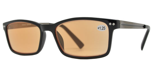 Wholesale - CRS 1019 +125 - Rectangular Plastic Computer Tinted Reading Glasses - Dynasol Eyewear