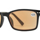 Wholesale - CRS 1019 +225 - Rectangular Plastic Computer Tinted Reading Glasses - Dynasol Eyewear