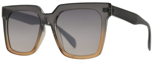 FC 6513 - Retro Large Square Plastic Sunglasses with Flat Lens