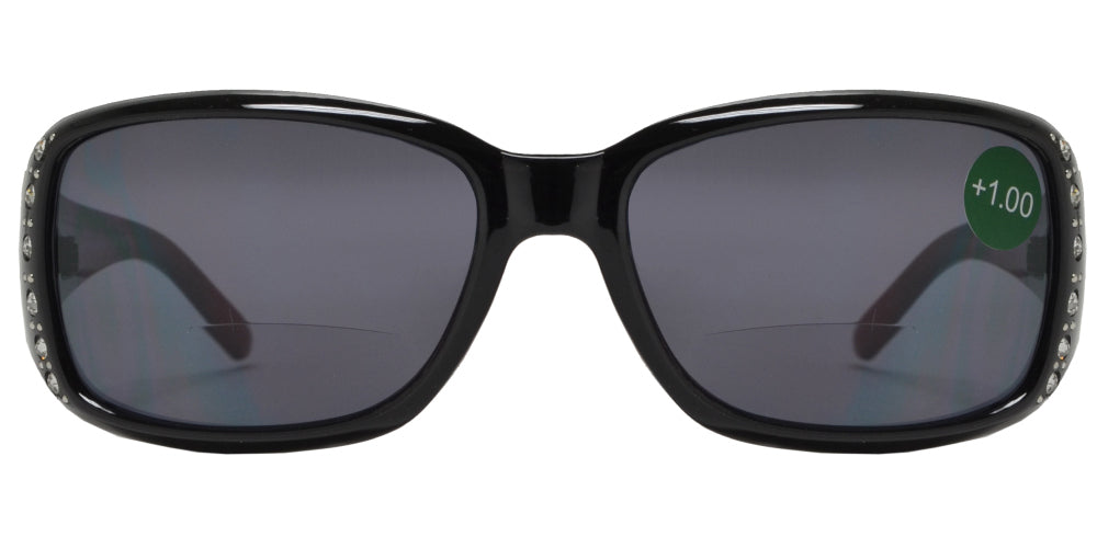 Bifocal Sunglasses Reading Glasses Fashion Squared Frame - Temu
