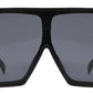 7985 OC - One Piece Flat Lens Flat Top Sunglasses