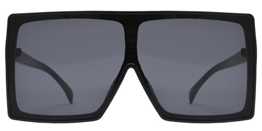 7985 OC - One Piece Flat Lens Flat Top Sunglasses