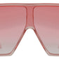 5166 - One Piece Flat Lens Flat Top Sunglasses