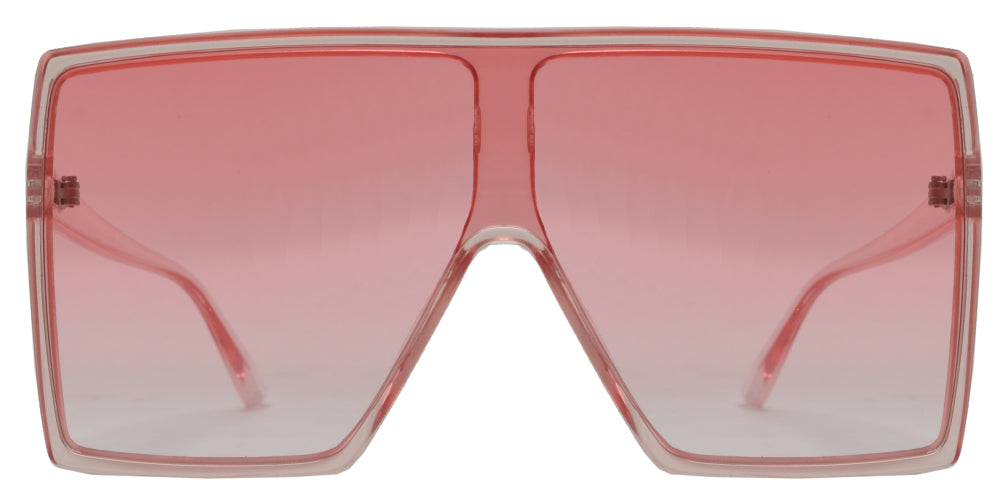 5166 - One Piece Flat Lens Flat Top Sunglasses