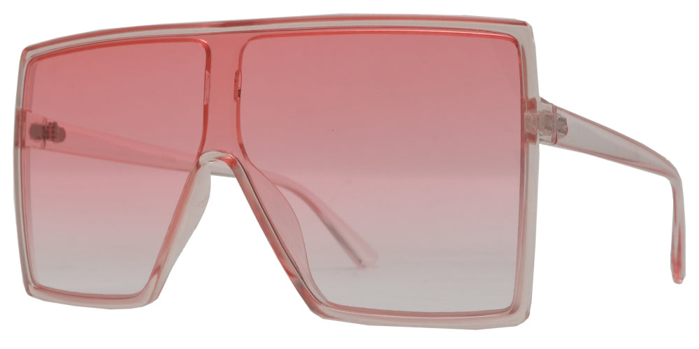 5166 - One Piece Flat Lens Flat Top Sunglasses