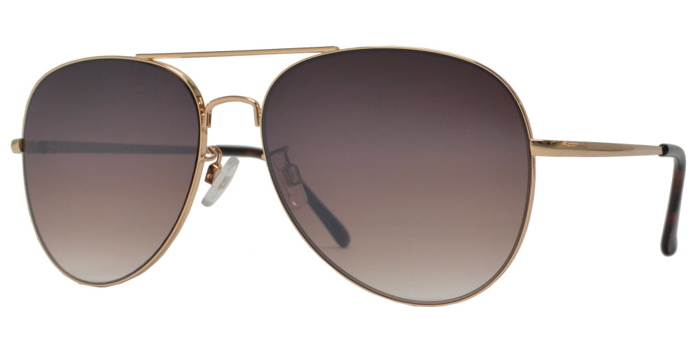 FC 6516 - Oval Shaped Thin Stainless Frame Sunglasses