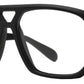 7818 Matte Black - Women's Matte Black Square Frame Retro Hip-Hop Sunglasses with Clear Lens