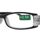 Wholesale - RS 1179 - Rectangular Frame with Rhinestones Plastic Reading Glasses - Dynasol Eyewear