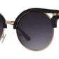 7914 - Women's Round Horn Rimmed Cat Eye Sunglasses