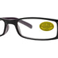 RS 1169 +3.50 - Plastic Rectangular Sunglasses with Rhinestones