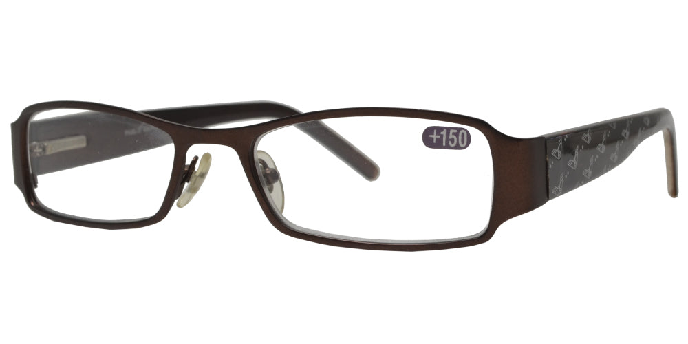 RS 1371 - Metal Rectangular Reading Glasses