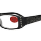 RS 1170 - Plastic Rectangular Sunglasses with Rhinestones