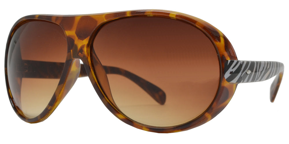 8325 - Women's Oval Fashion Plastic Flat Top Sunglasses