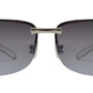 5333 - Rimless Sports Smoke Lens Metal Sunglasses