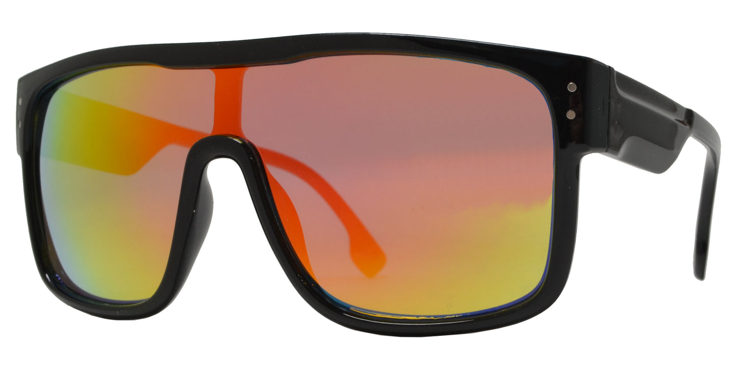 8892 - One Piece Square Sports Sunglasses