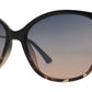 FC 6520 - Plastic Round Cat Eye Wavy Temple Sunglasses