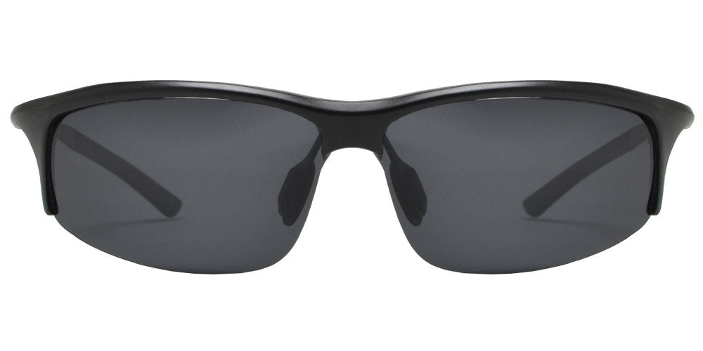 XD PL 309 - Polarized Aluminum-Magnesium Alloy Full Frame Rectangular Semi Rimless Sports Sunglasses