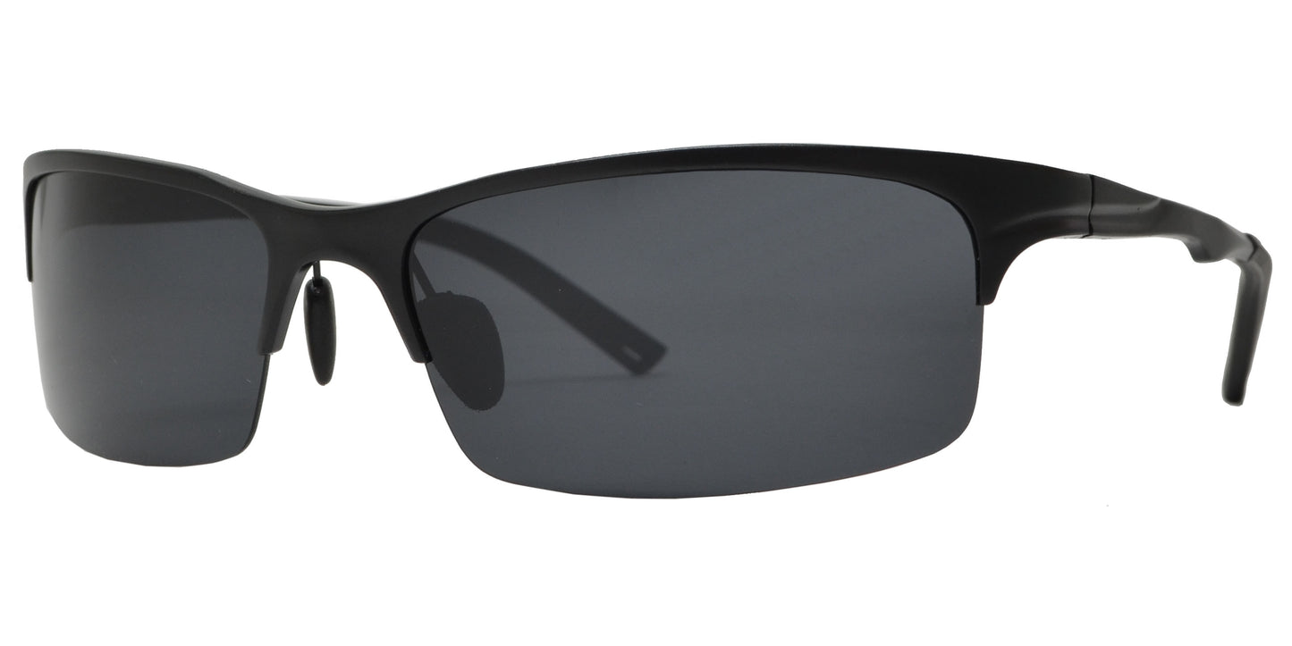 XD PL 175 - Polarized Aluminum-Magnesium Alloy Full Frame Semi Rimless Sunglasses
