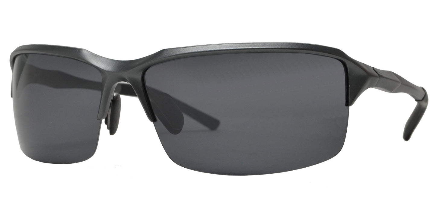 XD PL 345 - Polarized Aluminum-Magnesium Alloy Full Frame Semi Rimless Sports Sunglasses