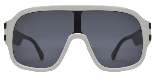 8011 - Plastic Flat Top Sunglasses with One Piece Lens