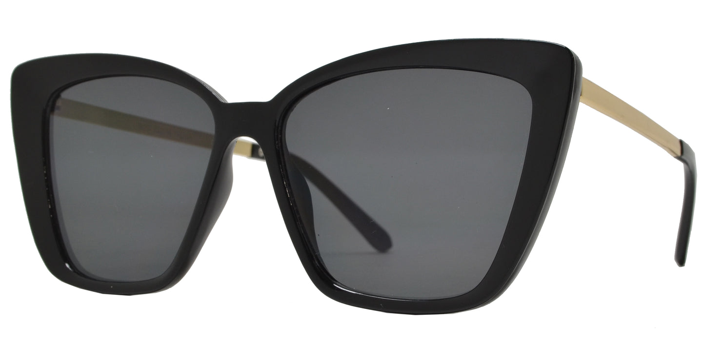 8010 - Plastic Square Box Cat Eye Sunglasses