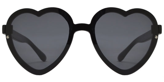8009 - Rimless One Piece Hear Shaped Sunglasses