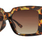 8917 - Rectangular Plastic Sunglasses with Flat Lens