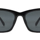 8911 - Rectangular Cat Eye Plastic Sunglasses with Flat Lens