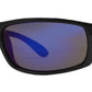 PL 707 RVC - Classic Sport Wrap Around Plastic Polarized Sunglasses with Color Mirror Lens